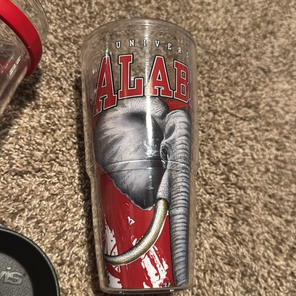 Set of 2 University of Alabama 24 oz tumblers by Tervis w/1 lid and 1 handle EUC - Picture 3 of 11